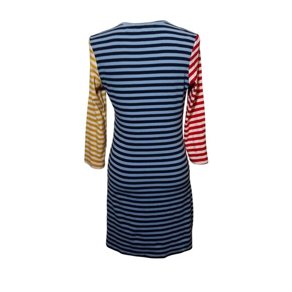 English Factory English Factory Cotton Colorblock Striped T-shirt Mini Dress S - Picture 6 of 12